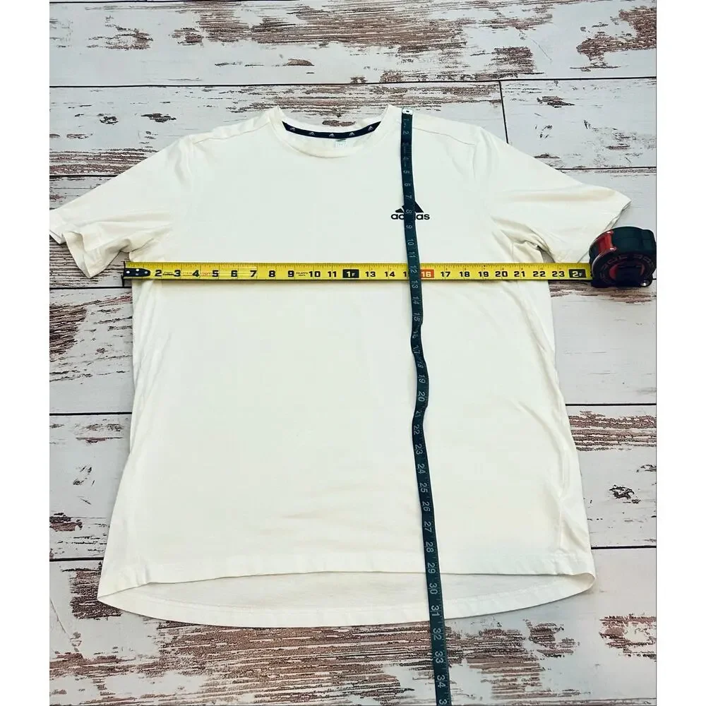 Adidas Essentials T-Shirt Men's Large White Athletic Training Tee